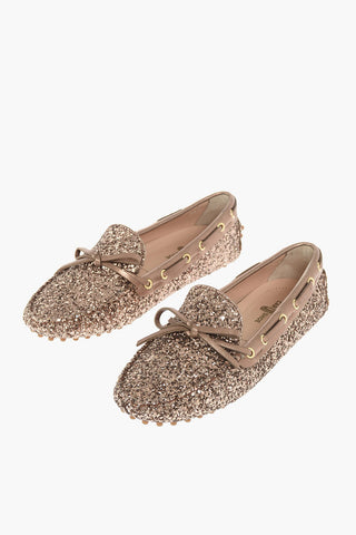 Bow Glitter Loafers