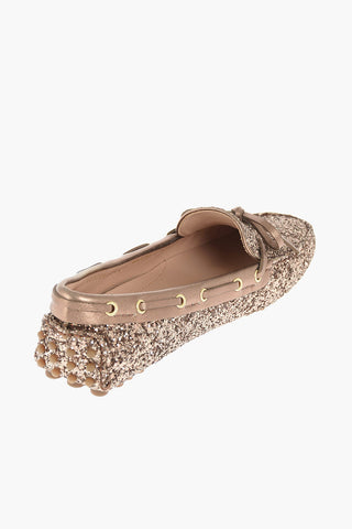 Bow Glitter Loafers