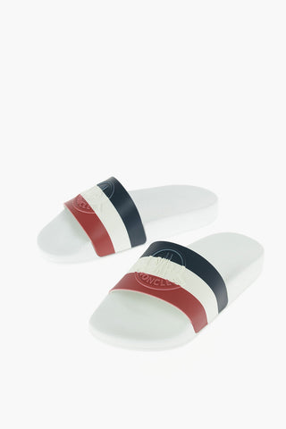 Contrasting Band Logo Rubber Slippers