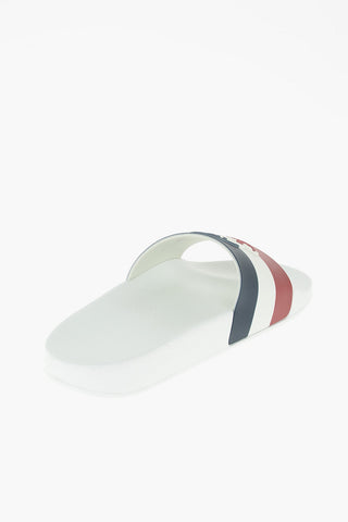 Contrasting Band Logo Rubber Slippers