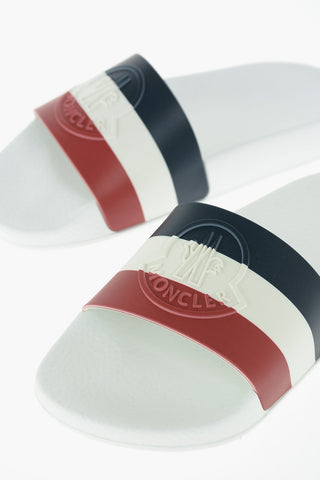Contrasting Band Logo Rubber Slippers