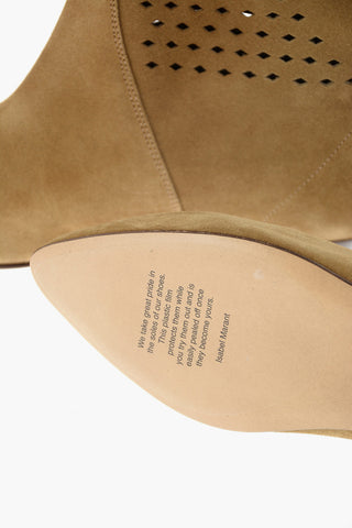 Perforated Suede Booties