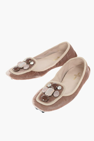 Gemstone Velvet Loafers