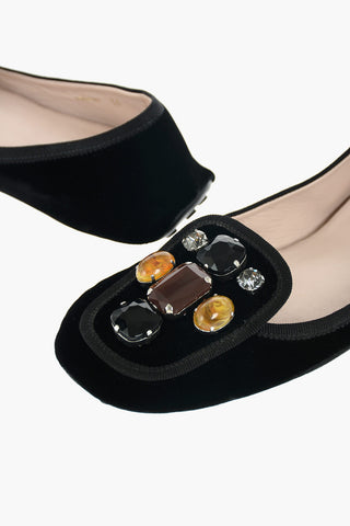 Gemstone Velvet Loafers