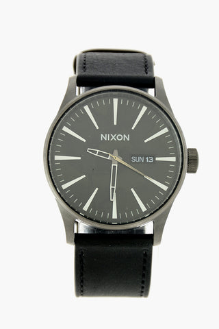 leather strap SENTRY analog watch