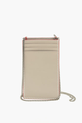 leather pouch with chain shoulder strap