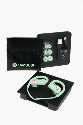 BEATS Glow-in the dark wireless bluetooth earphones with custom carrying case