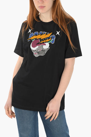 t-shirt girocollo CL-T-JUST-O1 con ricamo frontale