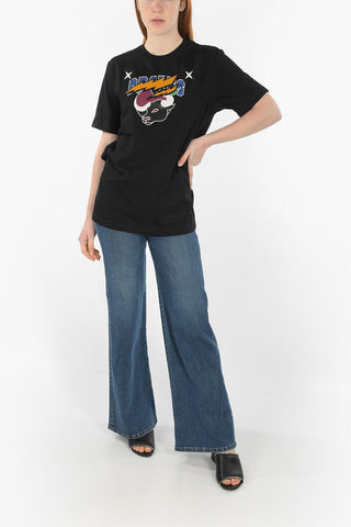 t-shirt girocollo CL-T-JUST-O1 con ricamo frontale