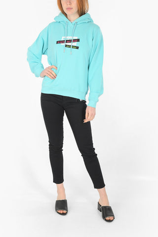 felpa oversized F-ANG-R20 con stampa e cappuccio