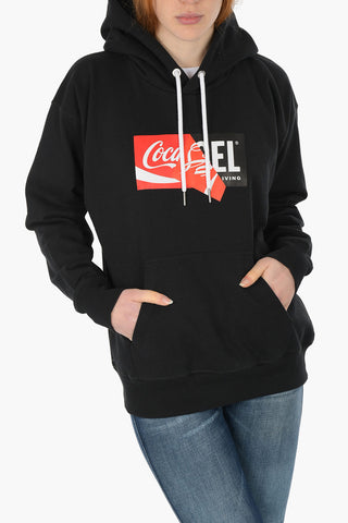 COCA COLA hooded CC-S-ALBY-COLA sweatshirt with maxi patch pocket
