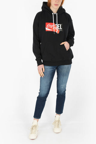COCA COLA hooded CC-S-ALBY-COLA sweatshirt with maxi patch pocket