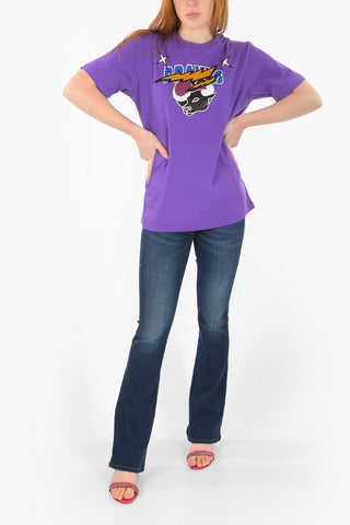 t-shirt girocollo CL-T-JUST-O1 con ricamo frontale