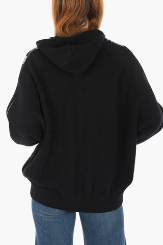 patch pockets knitted M-LAZUR sweatshirt with hood