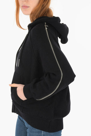 patch pockets knitted M-LAZUR sweatshirt with hood