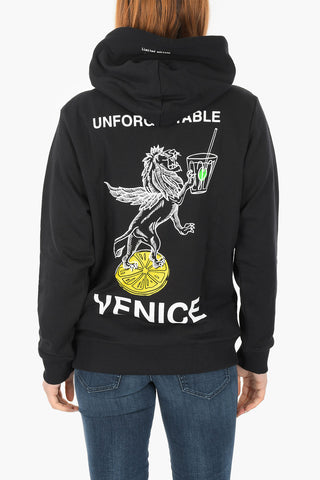 hooded VE-S-GIRK-HOOD-LEO sweatshirt with maxi patch pocket