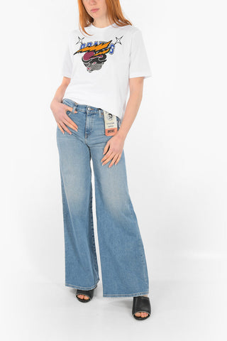 Regular Waist D-AKEMI bootcut jeans with Visible Stitchings L32
