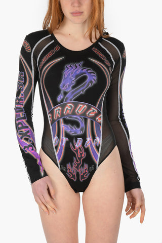 printed T-TALLI long sleeve bodysuit