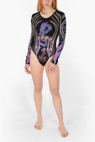 printed T-TALLI long sleeve bodysuit