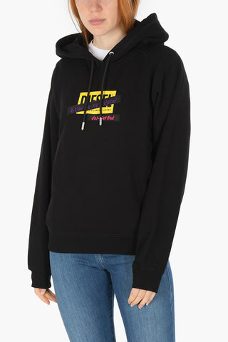 felpa oversized F-ANG-R20 con stampa e cappuccio