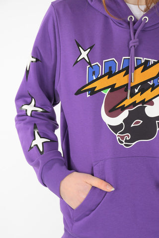 maxi patch pocket CL-S-GIRK sweatshirt with printed profiles