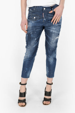 Side Zipped COOL GIRL CROPPED Denims