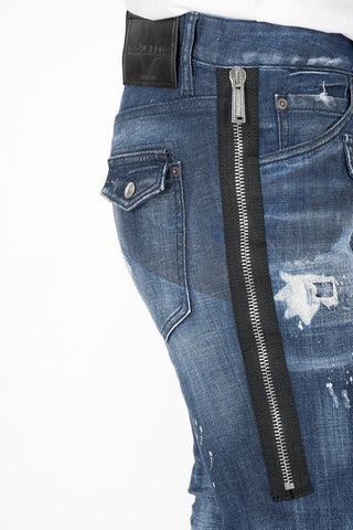 Side Zipped COOL GIRL CROPPED Denims