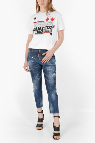 Side Zipped COOL GIRL CROPPED Denims