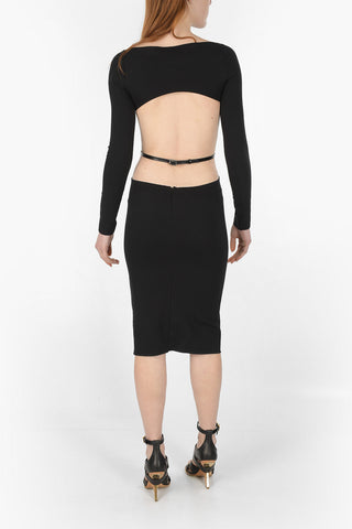 Vestito Midi Bare Back con Cintura