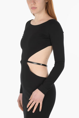 Vestito Midi Bare Back con Cintura