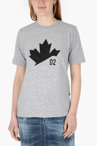Crew Neck Printed Logo Cotton T-Shirt