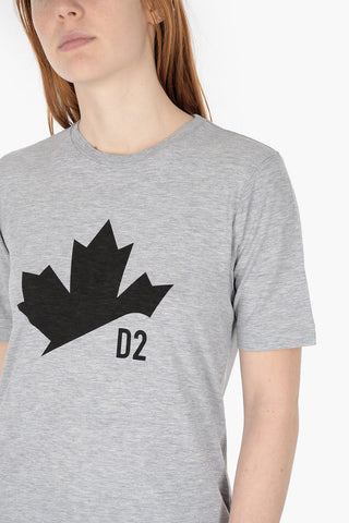 Crew Neck Printed Logo Cotton T-Shirt