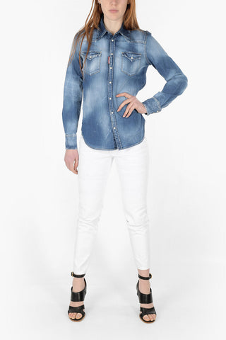 Snap Button Dèlavè Denim Shirt