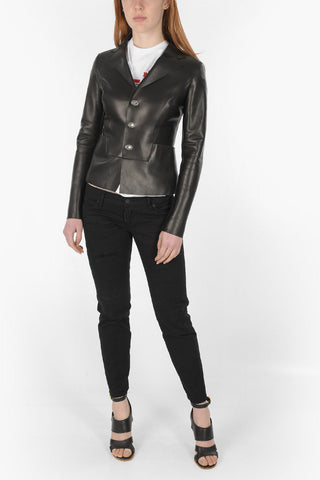 Blazer SLIM FIT in Pelle con Bottoni Metallici