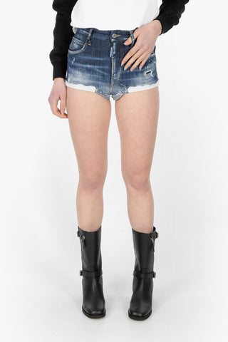 Distressed Denim BROS Shorts