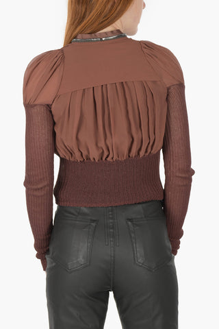 PHLEGETHON Front Zipped EUGENIE Silk Shirt