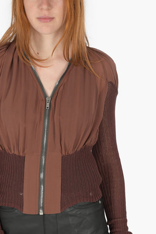 PHLEGETHON Front Zipped EUGENIE Silk Shirt