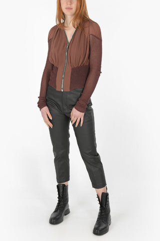 PHLEGETHON Front Zipped EUGENIE Silk Shirt