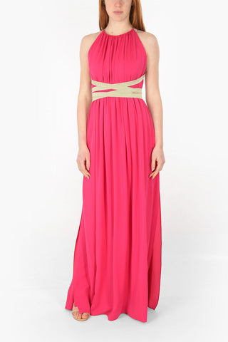 Halter Neck ORDE Silk Long Dress