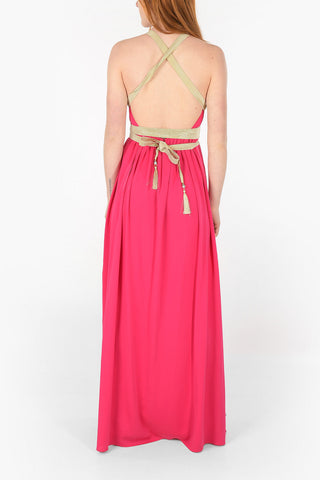 Halter Neck ORDE Silk Long Dress