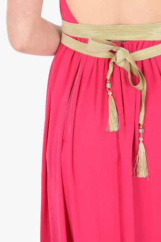 Halter Neck ORDE Silk Long Dress