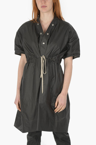 TECUATL Snap Button Coated Cotton Overcoat
