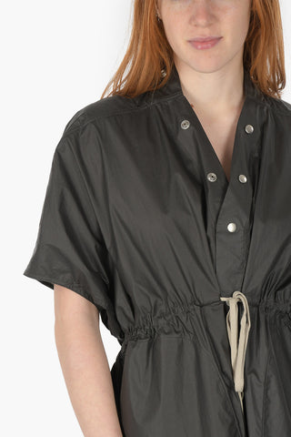TECUATL Snap Button Coated Cotton Overcoat