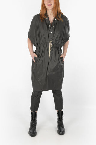TECUATL Snap Button Coated Cotton Overcoat