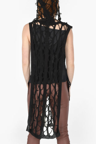 PHLEGETHON Maxi Mesh Hooded Poncho