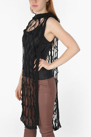 PHLEGETHON Maxi Mesh Hooded Poncho