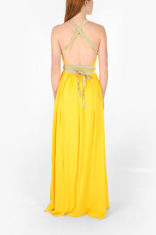 Halter Neck ORDE Silk Long Dress