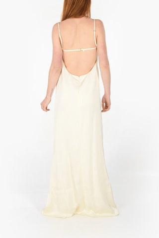 Bare Back Satin Long Dress