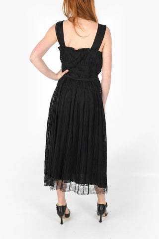 Belted Chiffon Midi Dress