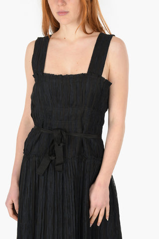 Belted Chiffon Midi Dress